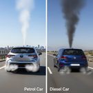 Burning one litre of diesel emits about 2.6 kilograms of carbon dioxide, but that litre will cover a longer distance