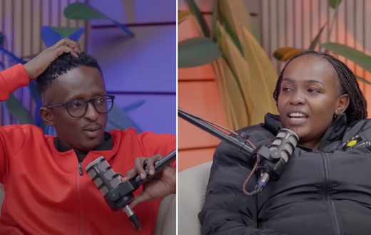 Njugush and Celestine Ndinda hosts of the BTW Podcast