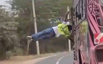 NTSA charges driver for man hanging outside his matatu