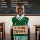 A sign for Kiswahili speaking