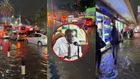 Screengrab images of flooded streets of Nairobi after heavy rains on Friday, October 3 with governor Johnson Sakaja in set