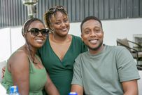 From L to R: Anne Wamoyo, Muthoni Gichu and Ian Mwangi during the official premiere of Lazizi,