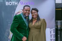 From L to R: Mwaniki Mageria and Jackie 'Wilbroda' Nyaminde, lead cast members of Lazizi, during the official premiere of the show on Maisha Magic Plus.