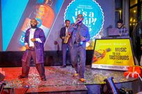 Sensational music duo known for their Afro-pop music with an influence of rap and poetry, Vijana Barubaru entertain the audience in attendance at EABL Microbrewery.