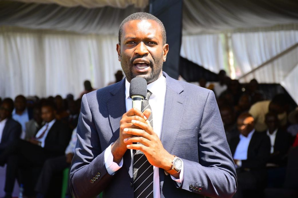 Mining CS Hassan Joho during the launch of the Devki Iron Ore Processing Plant at Manga in Taita Taveta County