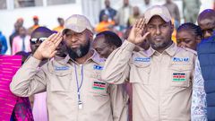 Hassan Joho and Junet Mohamed during a past Azimio la Umoja rally