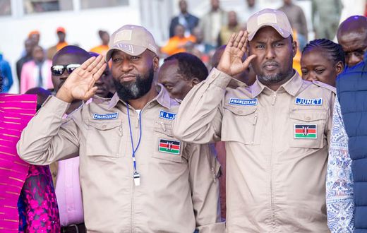 Hassan Joho and Junet Mohamed during a past Azimio la Umoja rally