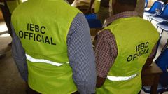 File image of IEBC Official in a polling station