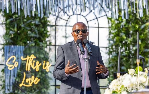 Deputy President Kithure Kindiki speaking at wedding of Tourism CS Rebecca Miano's son Peter and his bride Wambui on Saturday, January 4, 2025