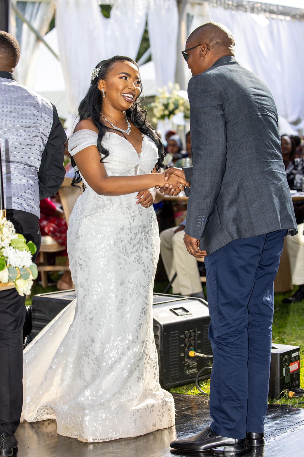 Deputy President Kithure Kindiki interacting with the bride
