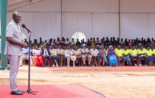 President William Ruto speaking in Elgeyo-Marakwet on January 5, 2025