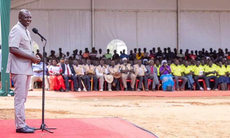 President William Ruto speaking in Elgeyo-Marakwet on January 5, 2025