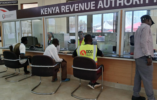 Kenyans getting service at a KRA office