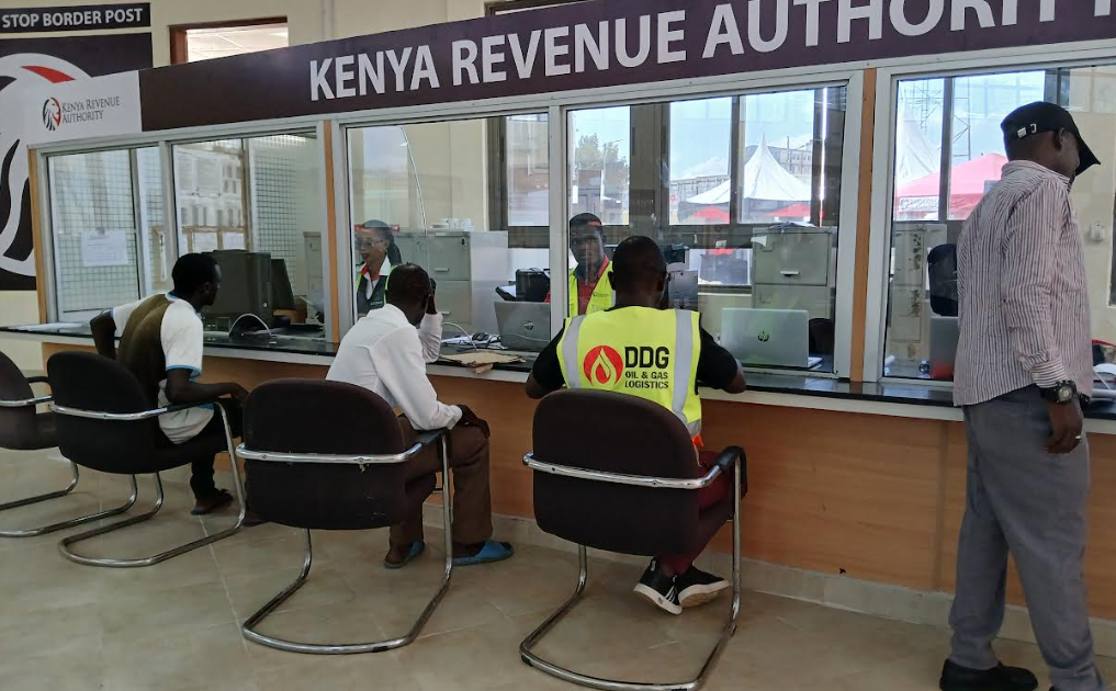 Kenyans getting service at a KRA office