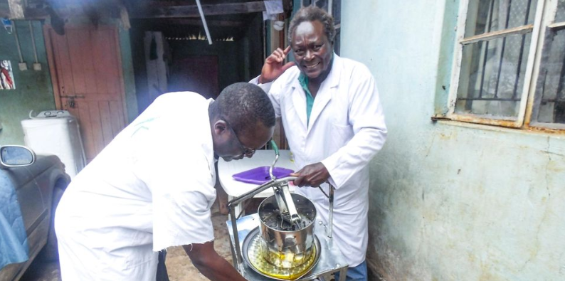 Mr Mutegi and his son Martin Mwenda