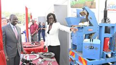 File image of President Ruto at a past exhibition