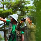 People enjoying nature walk