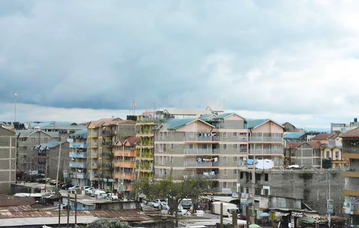 An aerial view of a residential estate in Nairobi