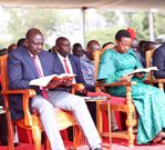 File image of President William Ruto and First Lady Rachel Ruto during a prayer service