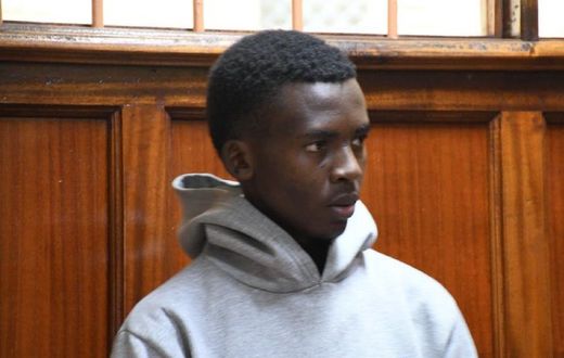 Fourth year Moi University student David Oaga Mokaya appearing in court