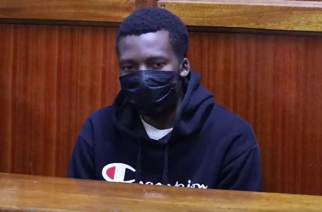 Fourth year Moi University student David Oaga Mokaya in a past court appearance