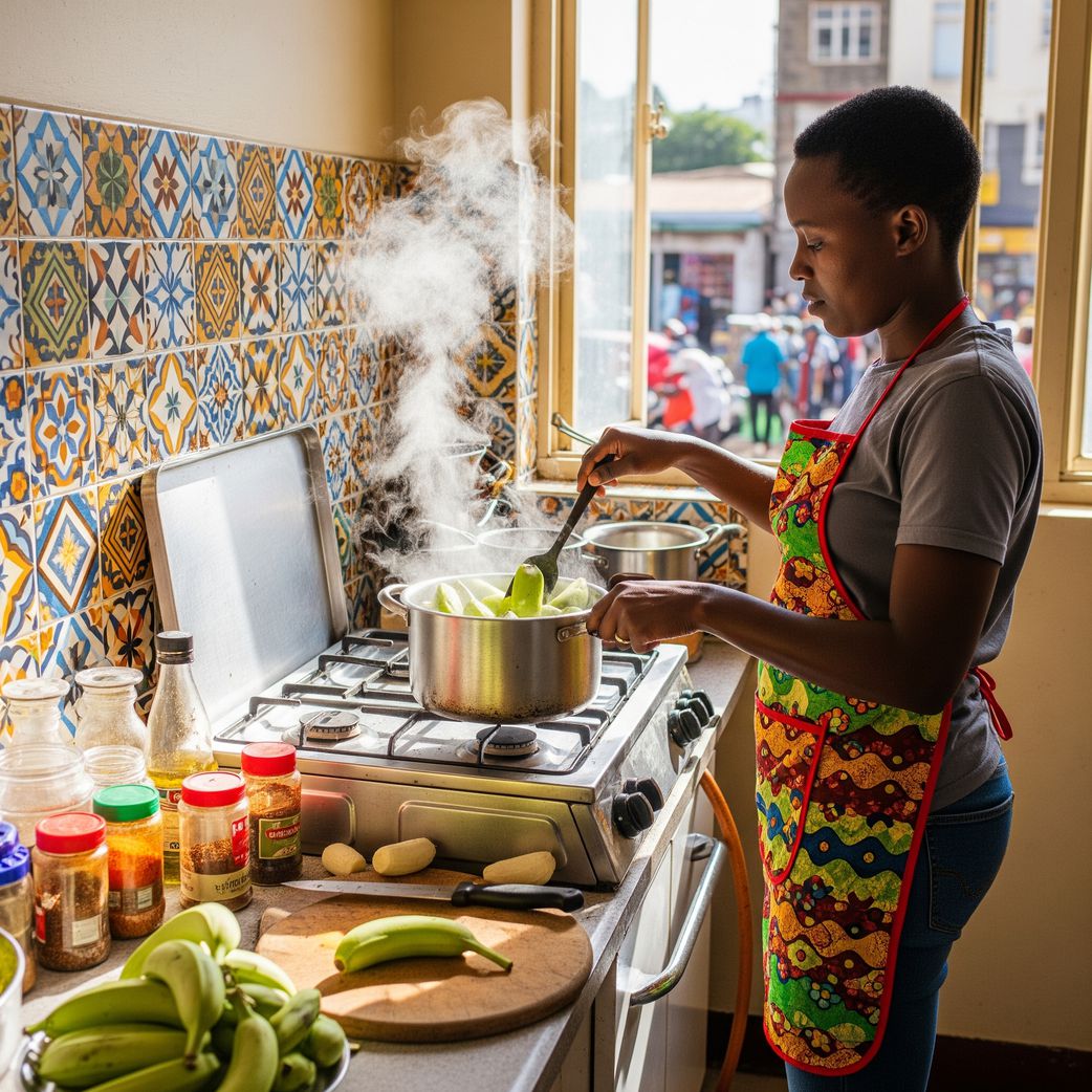 Boiling bananas before peeling helps in getting rid of sap