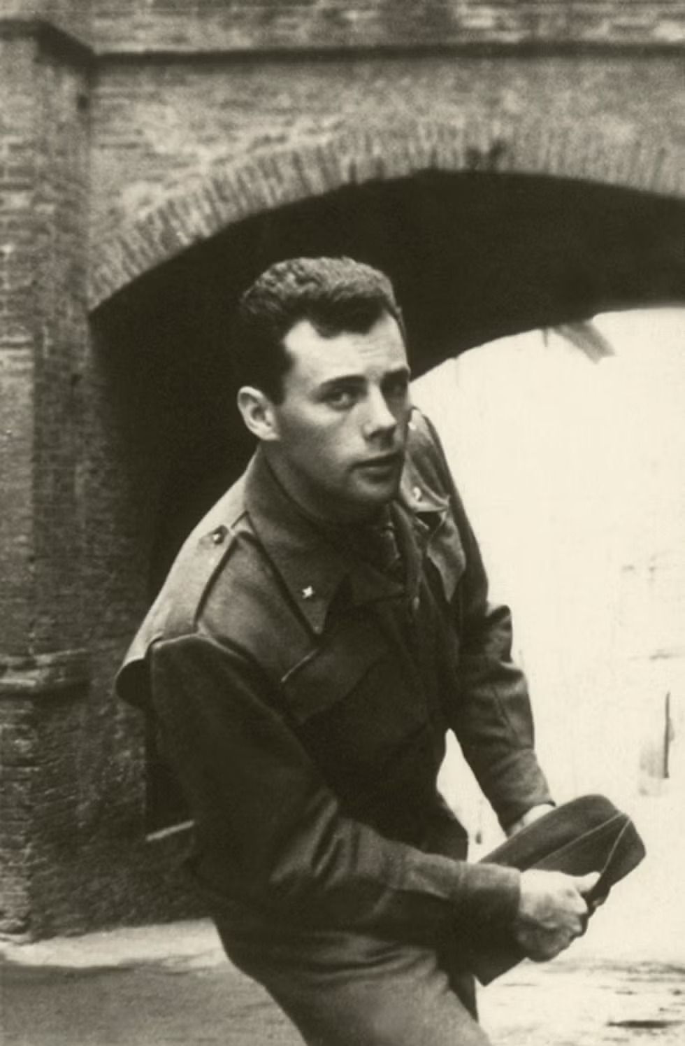 Giorgio Armani in 1952, undertaking military service