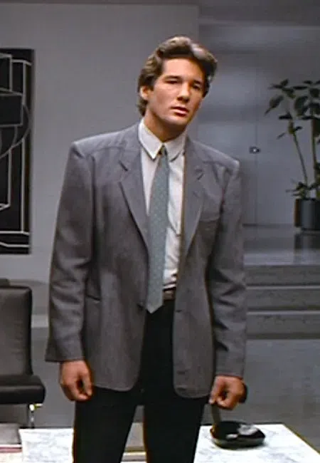 Richard Gere as Julian Kaye in American Gigolo (1980), styled by Giorgio Armani