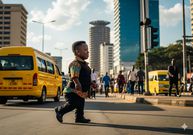 An AI-generated image of a person living with dwarfism