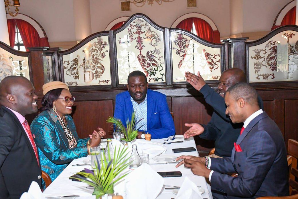 Babu Owino with other Kenya Moja MPs Gathoni Wamuchomba, Caleb Amisi and Edwin Sifuna