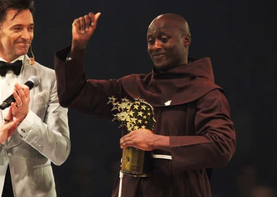File image of Peter Tabichi receiving the Global Teacher Prize in 2019