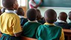 An AI-generated image of children in a classroom