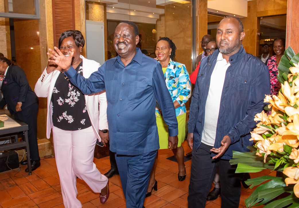 Gladys Wanga, Raila Odinga and Junet Mohamed