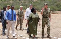 His Royal Highness William, Prince of Wales, visits the British Army Training Unit Kenya (BATUK) on October 1, 2018, accompanied by then Defence CS Amb. Raychelle Omamo and other Defence officials