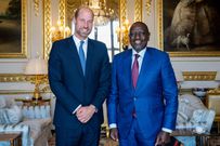 His Royal Highness William, Prince of Wales (left) poses alongside William Ruto, President & Commander-in-Chief of the Republic of Kenya