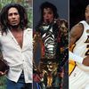 A collage of Bob Marley, Michael Jackson and Kobe Bryant