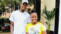 A past image of late footballer Ezekiel Otuoma with his wife Racheal Otuoma