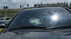 A vehicle damaged during the chaos broke out at PCEA Kasarani East Parish where former Deputy President Rigathi Gachagua’s security detail dispersed goons who stormed the church