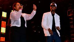 File image of Necessary Noize (Wyre and Nazizi) on stage