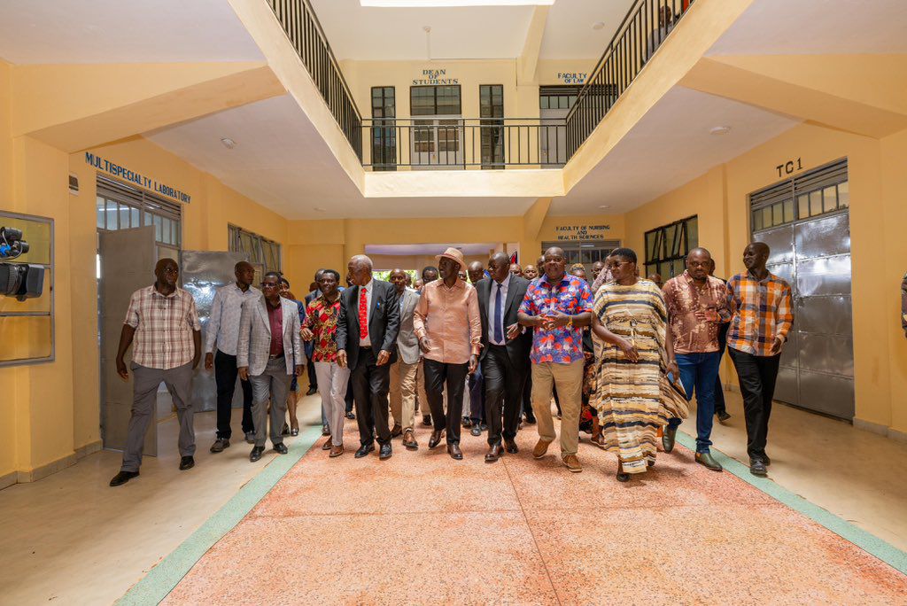 President William Ruto during the opening of the Tharaka University Tuition Complex, Tharaka Nithi County.