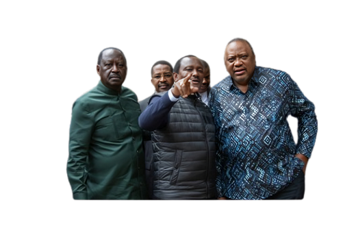 Raila Odinga, Kalonzo Musyoka and  Uhuru Kenyatta