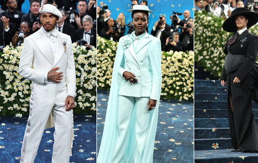 Lewis Hamilton, Lupita Nyong'o & Rihanna at Met Gala