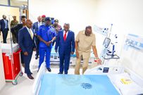 Kithure Kindiki and Aden Duale tour the National Police Level 4 Hospital in Nairobi on May 17, 2024
