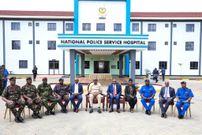 Kithure Kindiki and Aden Duale tour the National Police Level 4 Hospital in Nairobi on May 17, 2024