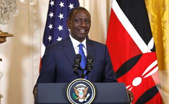 Presidet William Ruto speaking during his State Visit in the US in 2024