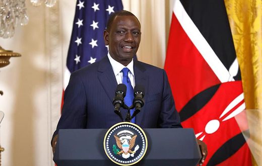 Presidet William Ruto speaking during his State Visit in the US in 2024