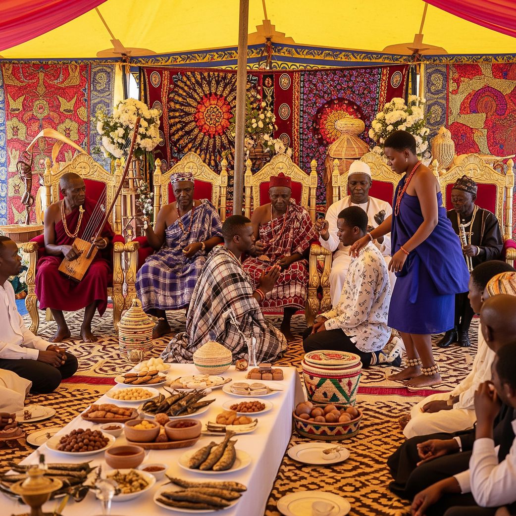 Clan elders give blessings and make speeches