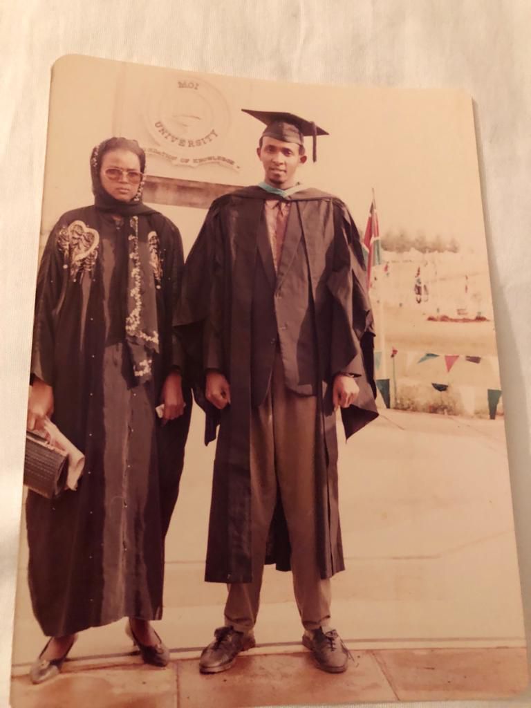A younger Aden Duale as a student at Moi University