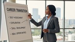 A professional woman writing on a chart