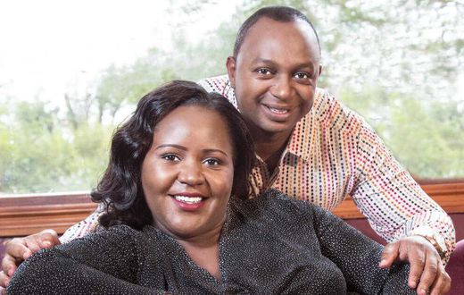 A past image of Sarah and Simon Kabu